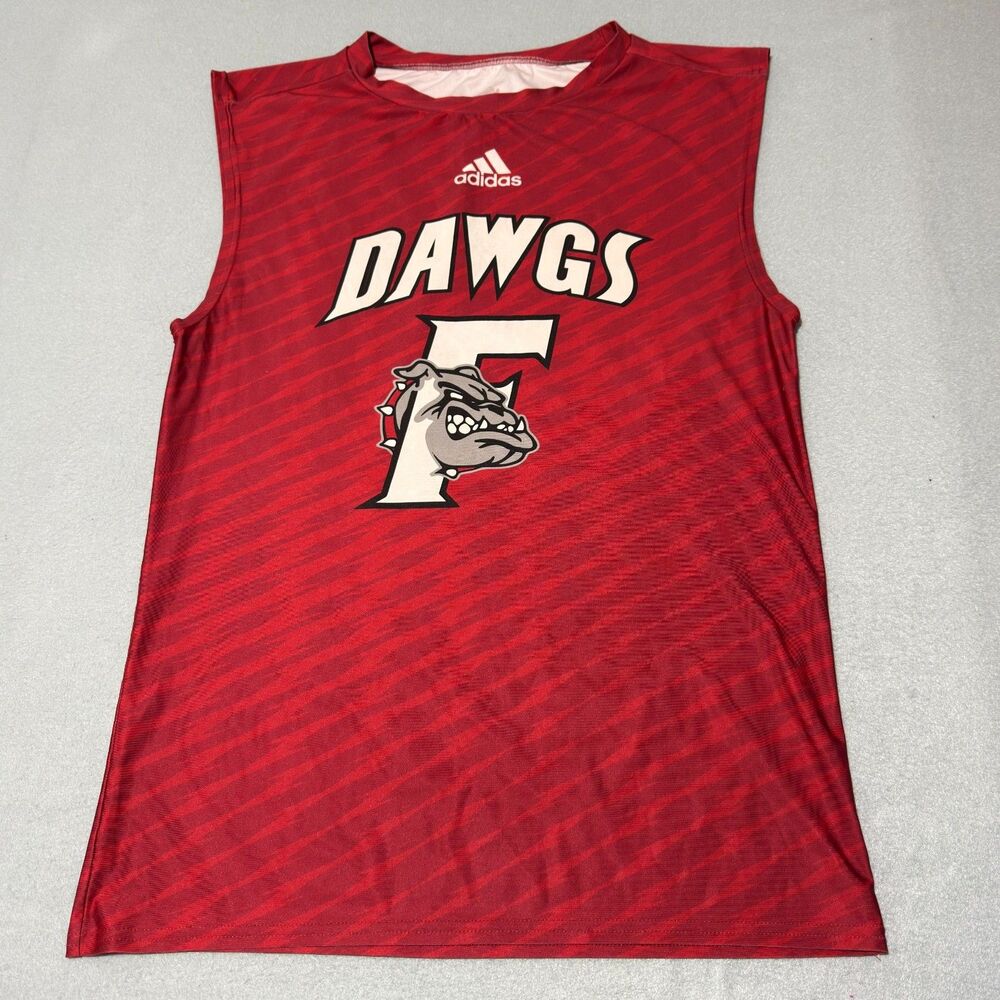 Adidas Men's XL Red Dawgs Sleeveless Basketball Jersey Tank Bulldog Athletic